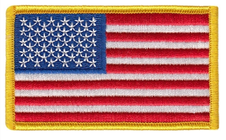 US / Israel Flag Patch Full Color, Rectangle – Bomber Patches