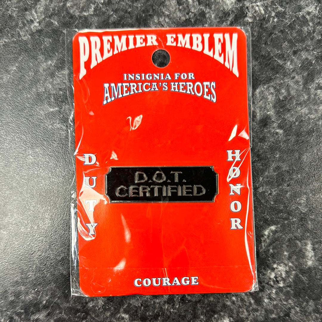 D.O.T. Certified Award Bar