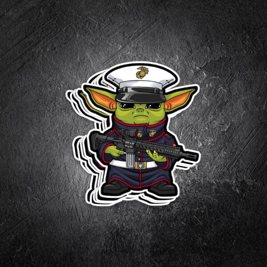 Grogu Baby Yoda Devil Dog Decal