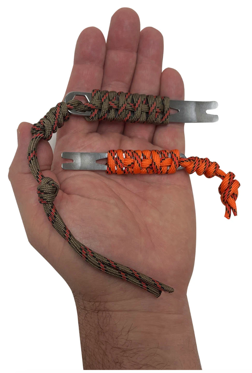 Mini Crowbar Tools (2) w/ Paracord wrap