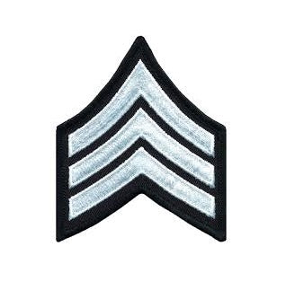 Sergeant Chevron - White/Black (Set of 2)