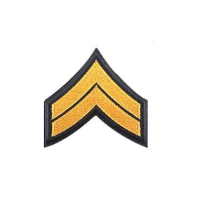 Corporal Chevron - Gold On Black (Set of 2)