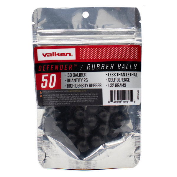 Valken Defender .50 Caliber Hard Rubber Balls - 25ct.