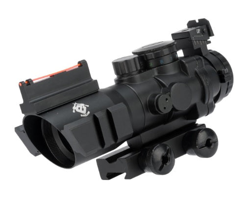 AIM Dual-Rail 4x35 Illuminated Compact Scope with Fiber Optics Sight / Rapid Ranging Reticle