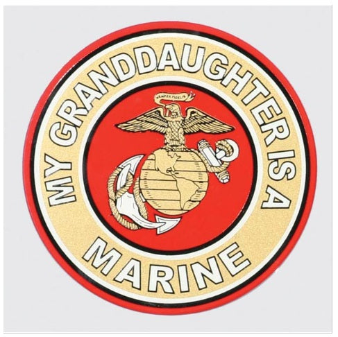 My Granddaughter Is A Marine Decal