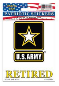 U.S. Army Star Retired Decal