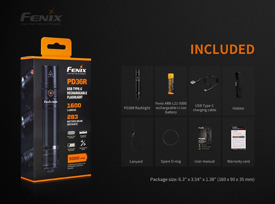 Fenix PD36R Rechargeable Flashlight