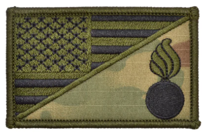 US Flag w Army Ordnance Velcro Patch