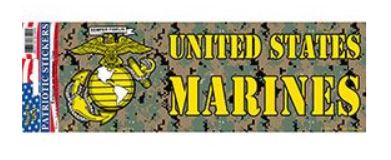 U.S. Marine EGA Camo Bumper Sticker