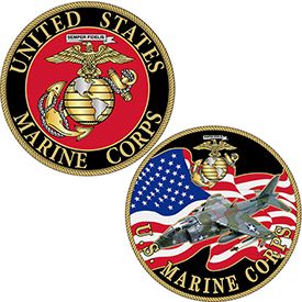 USMC Jet Challenge Coin