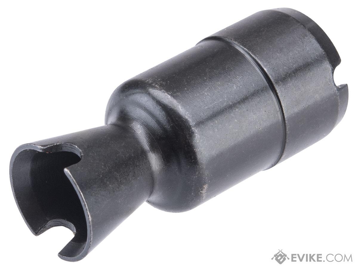 E&L 24mm+ Steel Flash Hider for AK-104/105 AEGs