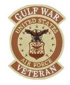 Gulf War Air Force Veteran Patch
