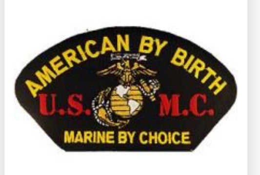 U.S. Marine Corps American by Birth Hat Patch