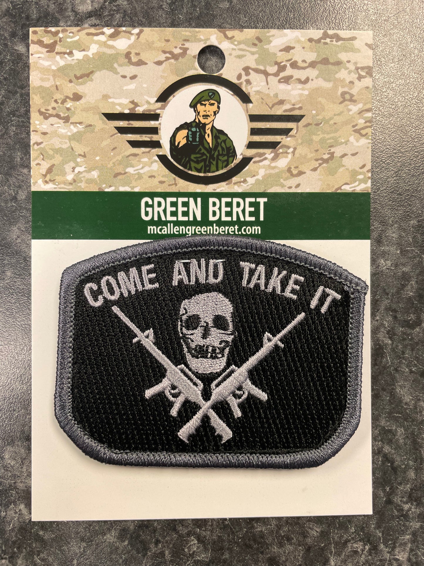 Come And Take It Skull Velcro Patch