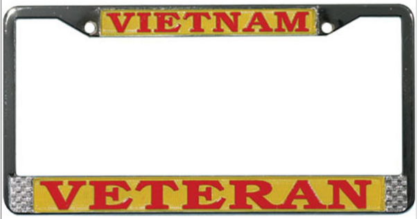 Vietnam Veteran License Plate Frame