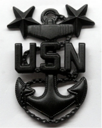 Navy Rank Pin Pair - Black